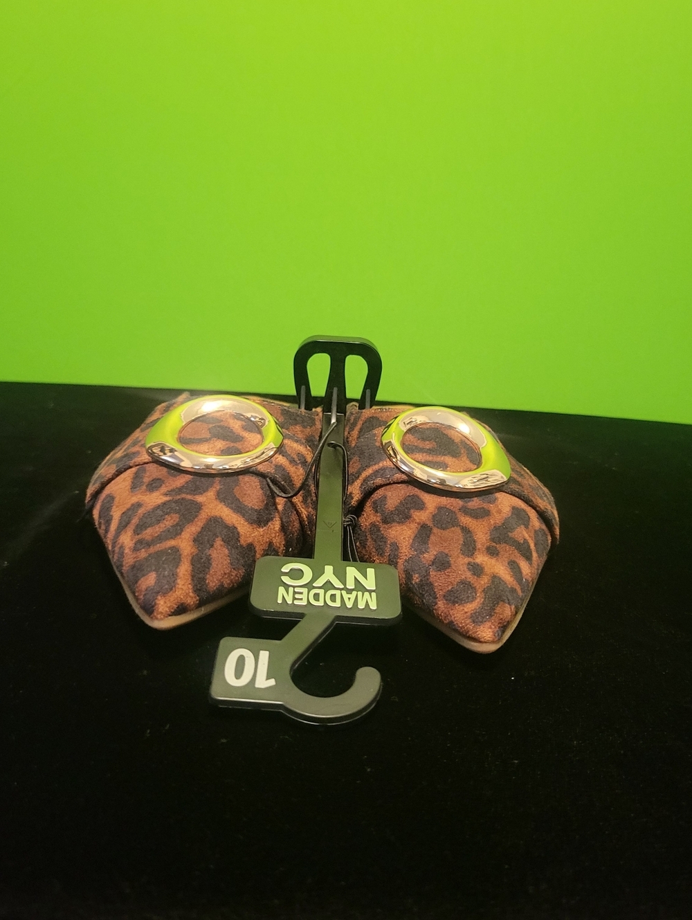 Madden NYC Leopard Print Pointed Flats - Brown & Black Size 10